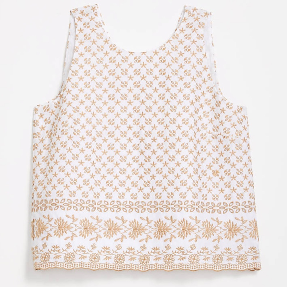 NWT Loft Eyelet V-Back Shell